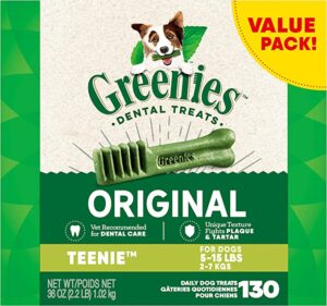 Greenies Original Teenie Natural Dental Dog Treats - Best For Overall