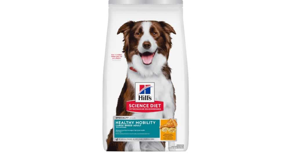 "Hill's Science Diet senior large breed dog food bag for joint support"